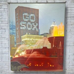 Chicago White Sox Buckingham Fountain Foam Board‎ Print Go Sox Skyline NO FRAME